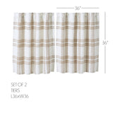 Wheat Plaid Curtain Set