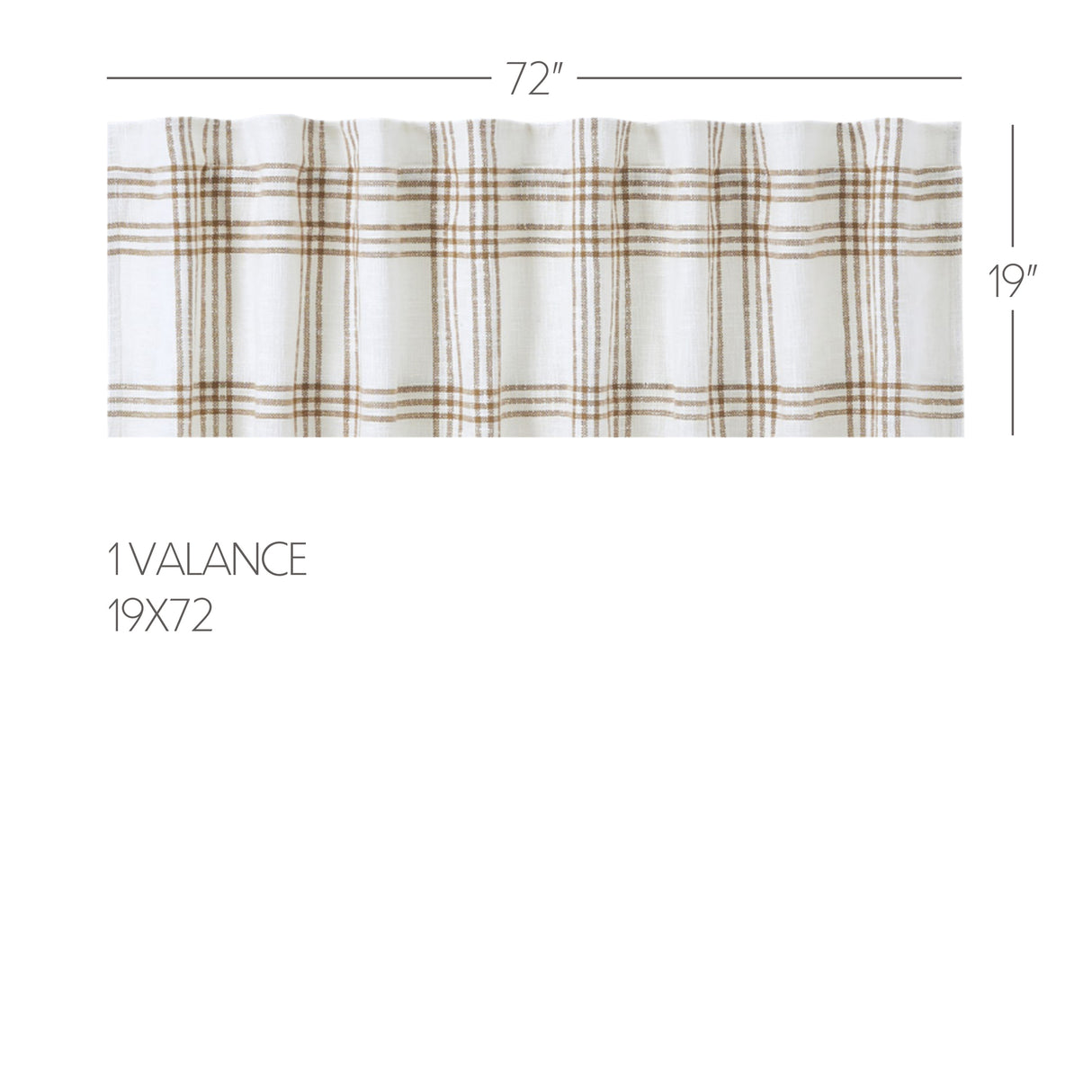 Wheat Plaid Curtain Set