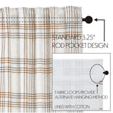 Wheat Plaid Curtain Set