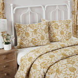 Dorset Gold Floral Standard Sham 21x27, Set of 2