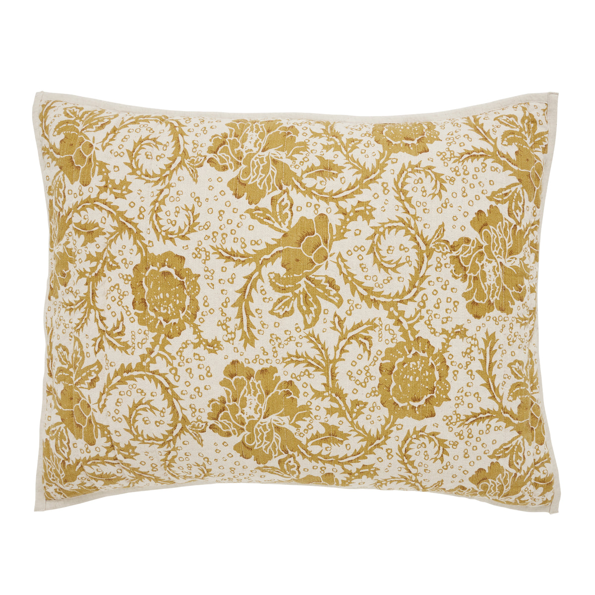 Dorset Gold Floral Standard Sham 21x27, Set of 2