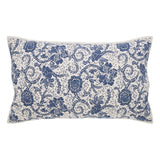 Dorset Navy Floral King Sham 21x37, Set of 2