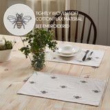 Embroidered Bee Farmhouse Table Placemat, Honey Bee, 12x18, Placemat Set of 6, 12 Pack