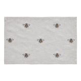 Embroidered Bee Farmhouse Table Placemat, Honey Bee, 12x18, Placemat Set of 6, 12 Pack