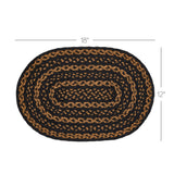 Black & Tan Country Black 13x72 Table Runner & 6 pc 12x18 Placemat Set