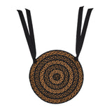 Black & Tan 15 Inch Braided Jute Chair Pad