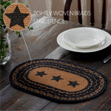 Farmhouse Star Country Black 13x72 Table Runner & 6 pc 12x18 Placemat Set