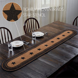 Farmhouse Star Country Black 13x72 Table Runner & 6 pc 10x15 Placemat Set