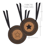 Farmhouse Star 15 Inch Jute Chair Pad