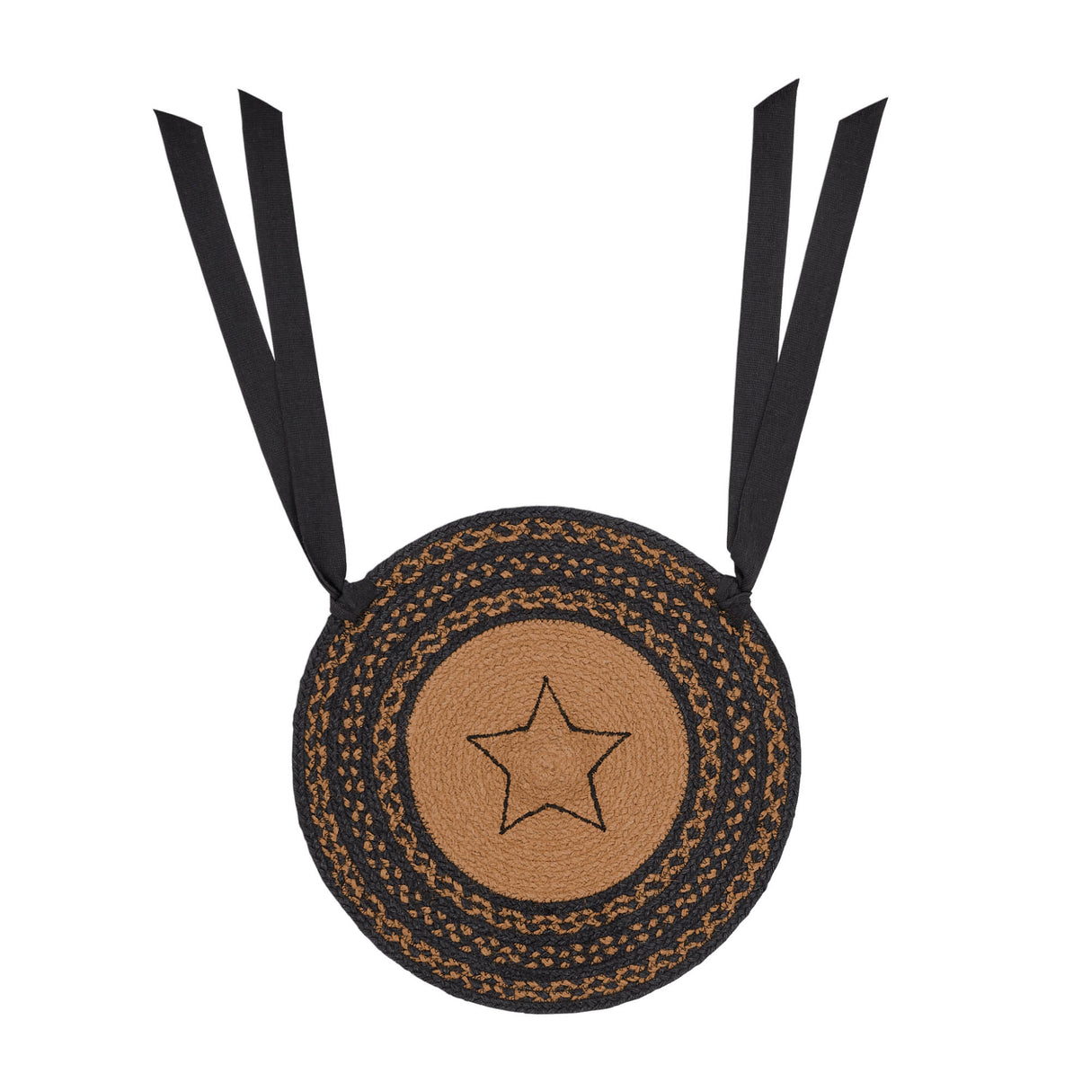 Farmhouse Star 15 Inch Jute Chair Pad