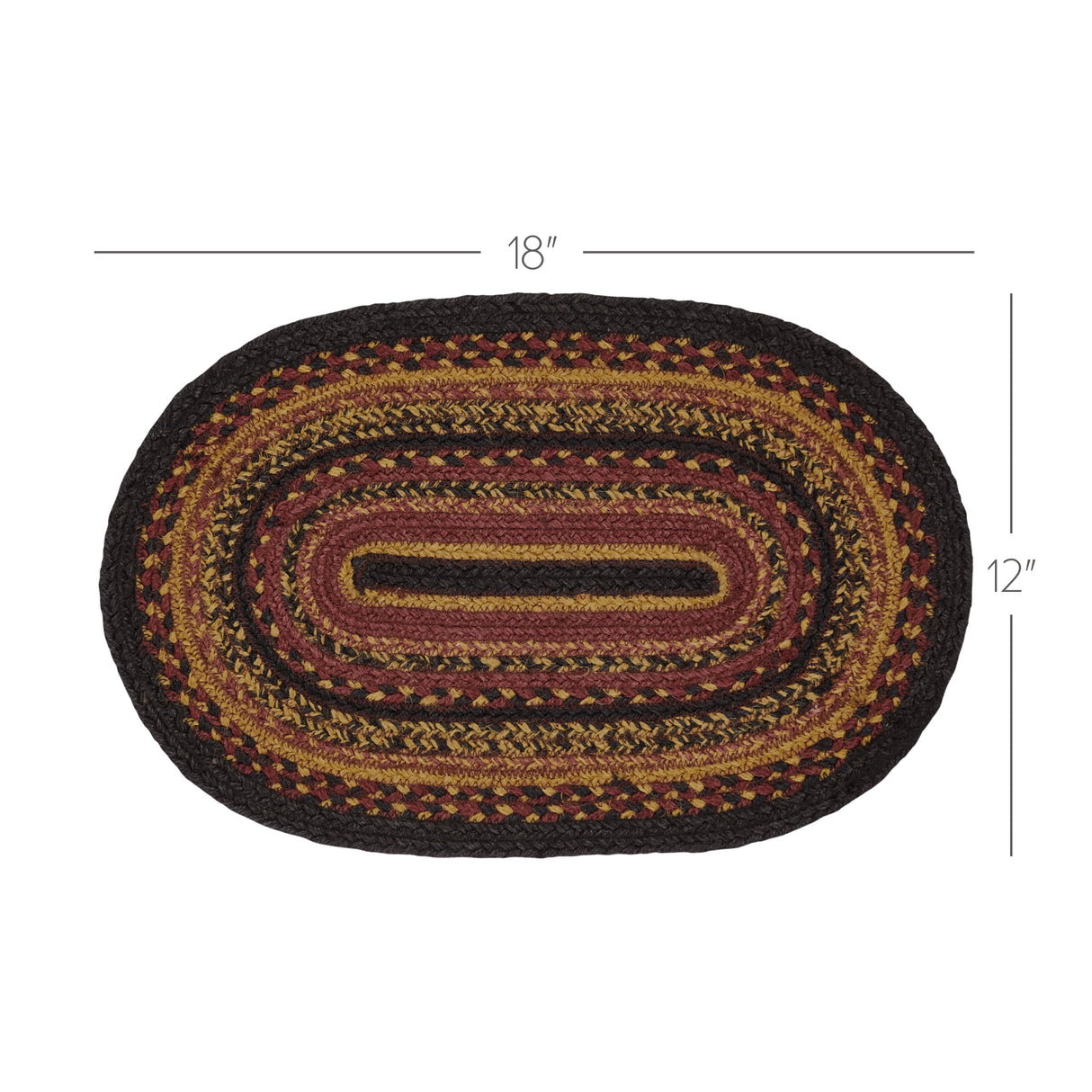 Heritage Farms Mustard Tan 13x72 Table Runner & 6 pc 12x18 Placemat Set