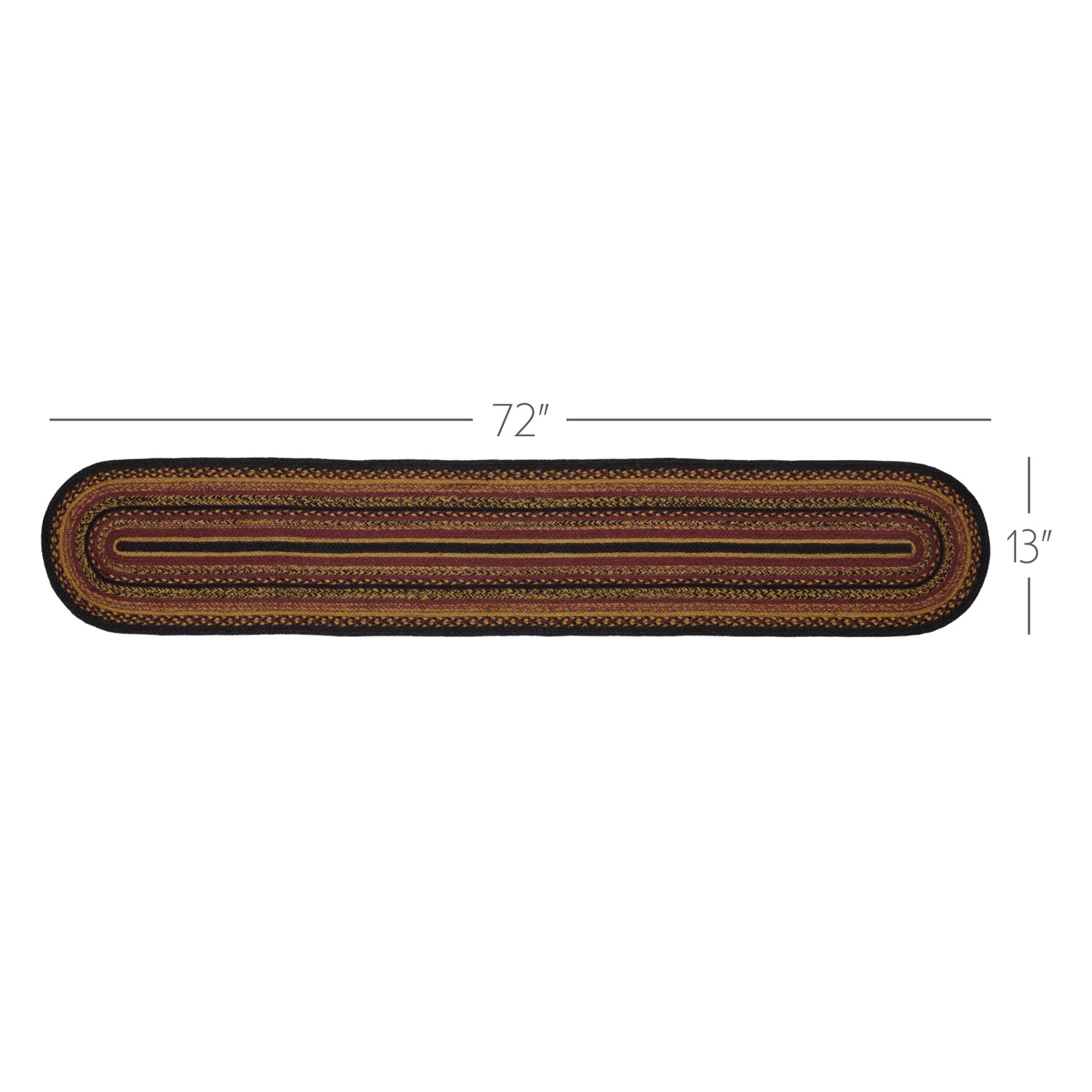 Heritage Farms Mustard Tan 13x72 Table Runner & 6 pc 12x18 Placemat Set