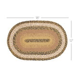 Kettle Grove Jute Country Black 13x72 Table Runner & 6 pc 12x18 Placemat Set