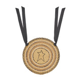 Kettle Grove 15 Inch Applique Star Jute Chair Pad