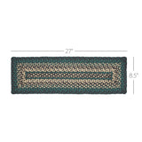 Pine Grove Jute Stair Tread Rect Latex 8.5x27, Set of 7