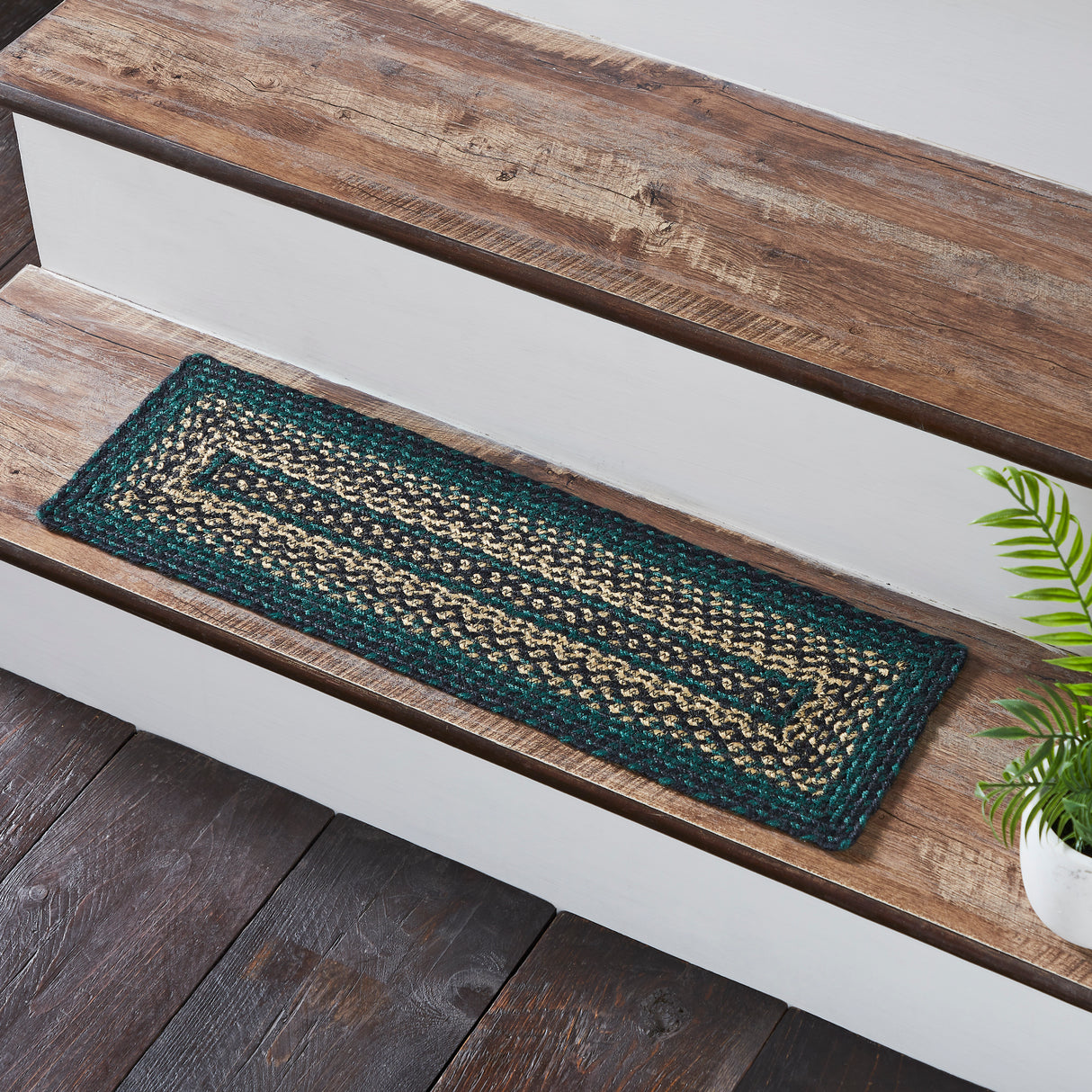 Pine Grove Jute Stair Tread Rect Latex 8.5x27, Set of 7