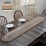 Sawyer Mill Charcoal Creme Asphalt 13x72 Table Runner & 6 pc 10x15 Placemat Set