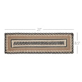 Sawyer Mill Charcoal Creme Jute Stair Tread Rect Latex 8.5x27, Set of 7