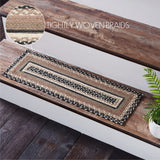 Sawyer Mill Charcoal Creme Jute Stair Tread Rect Latex 8.5x27, Set of 7