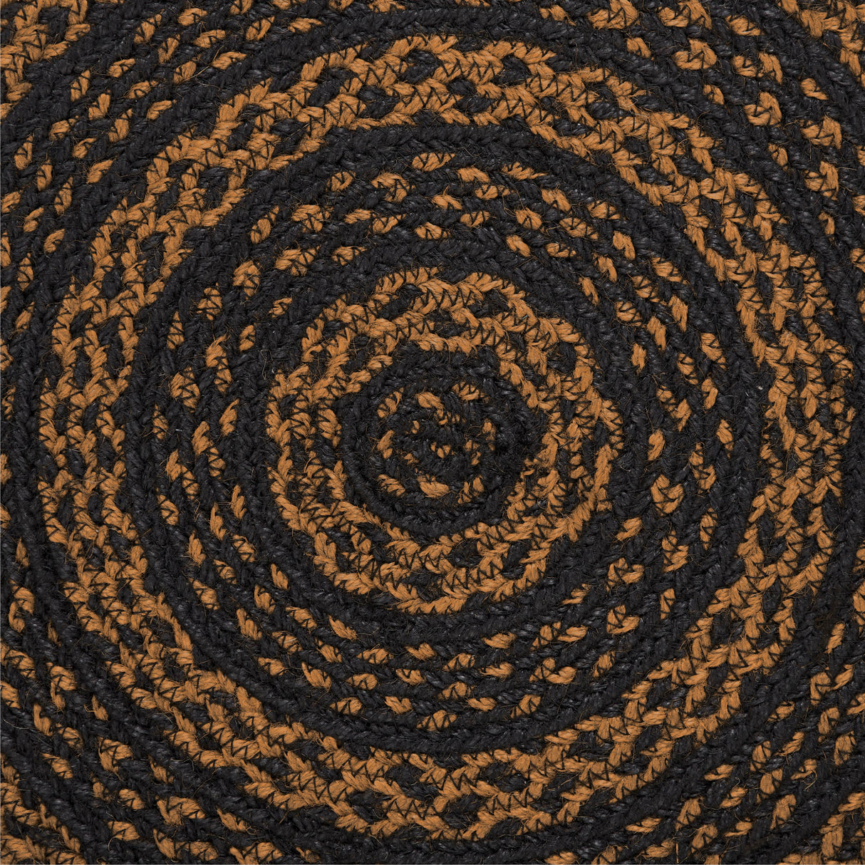Black & Tan 15 Inch Braided Jute Chair Pad