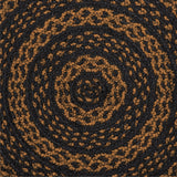 Black & Tan 15 Inch Braided Jute Chair Pad