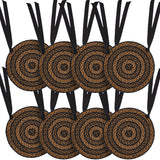 Black & Tan 15 Inch Braided Jute Chair Pad