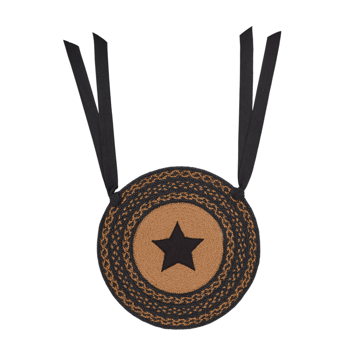 Farmhouse Star 15 Inch Jute Chair Pad