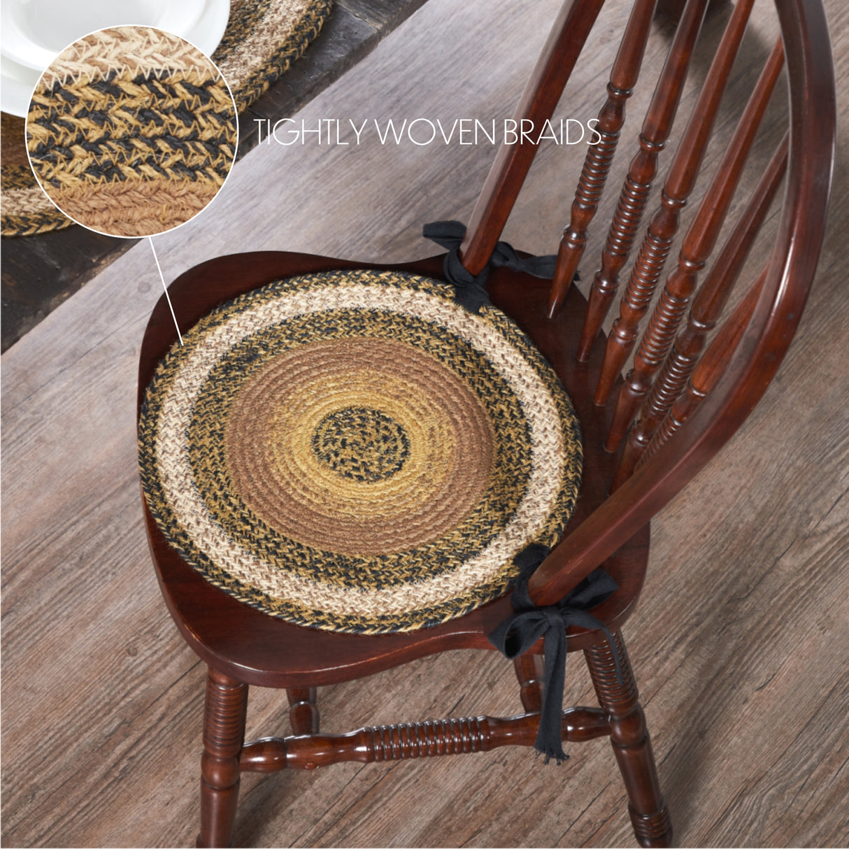 Kettle Grove 15 Inch Jute Chair Pad