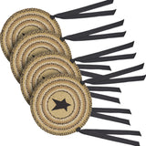 Kettle Grove 15 Inch Applique Star Jute Chair Pad