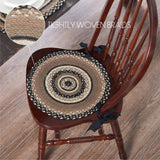 Sawyer Mill Charcoal Crème 15 Inch Jute Chair Pad