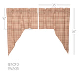 Tacoma 4 PC Creme Curtain Set (2 Swag 36x16 and 2 Tier 24x36)