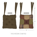 Tea Cabin 14 Inch Patchwork Chair Pad