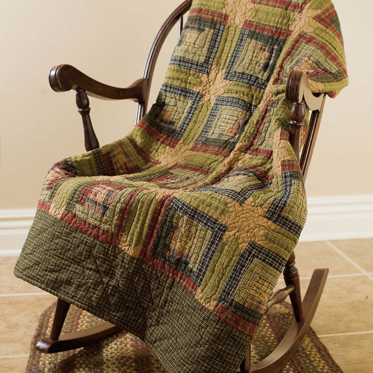 VHC Brands Tea Cabin Throw