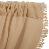 Tobacco Cloth Khaki Balloon Valance Fringed 15x60