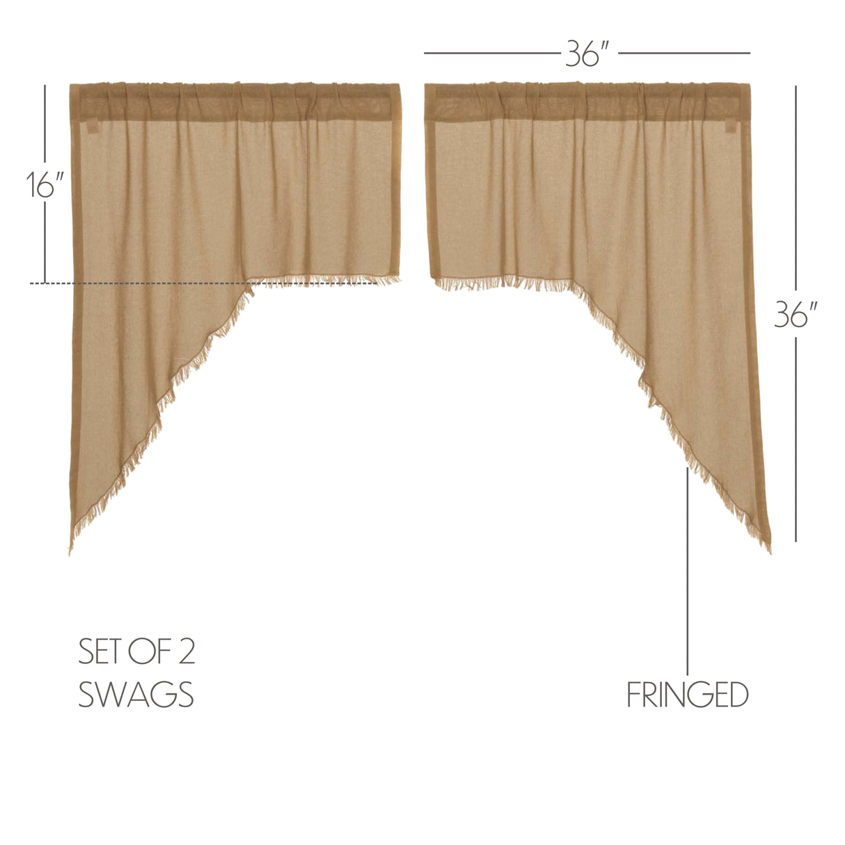 Tobacco Cloth Curtain Set
