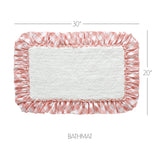Annie Buffalo Coral Check Bathmat 20x30