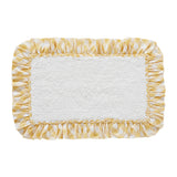 VHC Brands Annie Buffalo Check Cornsilk Yellow 2pc Bathhmat Set, 20x30 and 27x48