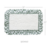 VHC Brands Annie Buffalo Check Sage Green 2pc Bathhmat Set, 20x30 and 27x48