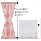 Annie Buffalo Coral Check Door Panel 72x40