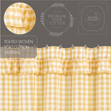 Annie Buffalo Yellow Check Ruffled Shower Curtain 72x72