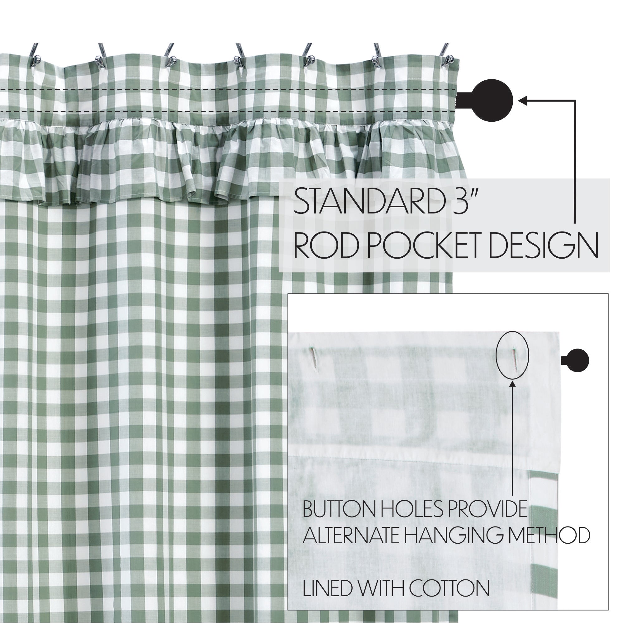 VHC Brands Annie Shower Curtain - Thumbnail 4
