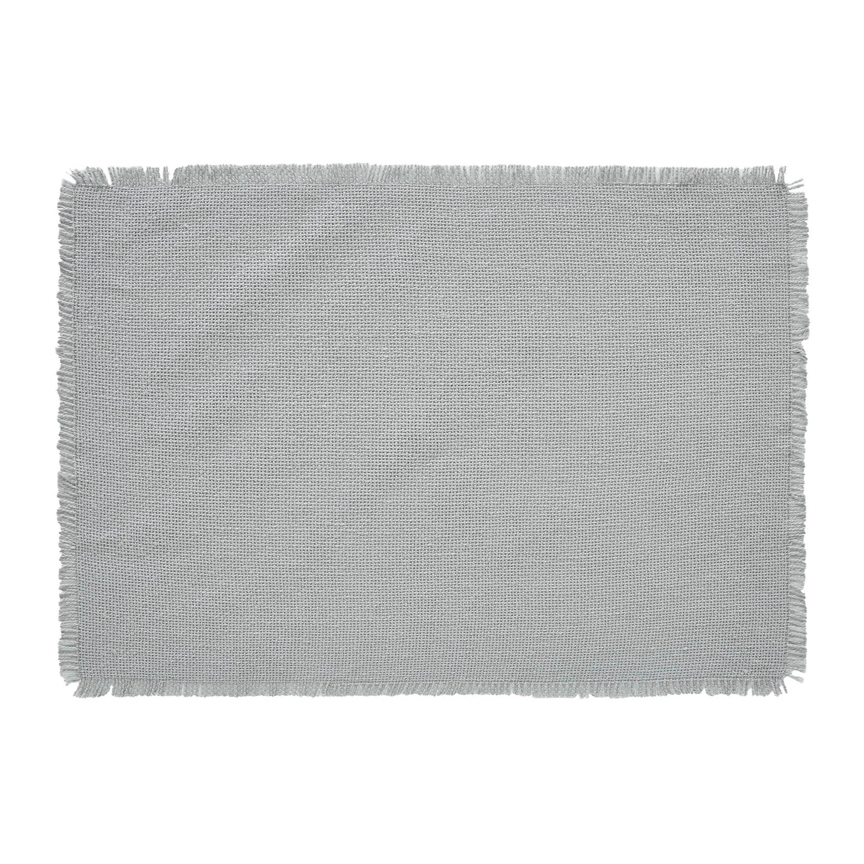 Burlap Dove Grey Placemat Set of 6 Fringed 13x19, 12 Pack