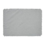 Burlap Dove Grey Placemat Set of 6 Fringed 13x19, 12 Pack