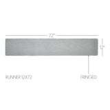 Burlap Dove Grey Dove Grey 12x72 Table Runner & 6 pc 13x19 Placemat Set