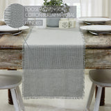 Burlap Dove Grey Dove Grey 12x72 Table Runner & 6 pc 13x19 Placemat Set