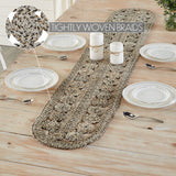 Celeste Dove Grey 12x72 Table Runner & 6 pc 13x19 Placemat Set