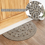 Celeste Blended Pebble Indoor/Outdoor Half Circle Rug 19.5x36