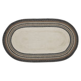 Floral Vine Jute Rug Oval Welcome w/ Pad 27x48