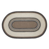 Floral Vine Jute Oval Rug w/ Pad 36x60