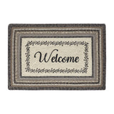 Floral Vine Jute Rug Rect Welcome 20x30